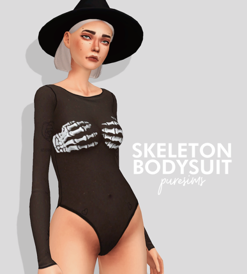 puresims - skeleton bodysuit 5 swatches (w/ different opacity...