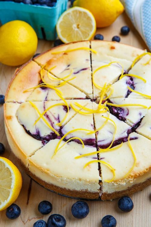 guardians-of-the-food - Blueberry Swirl Lemon Cheesecake
