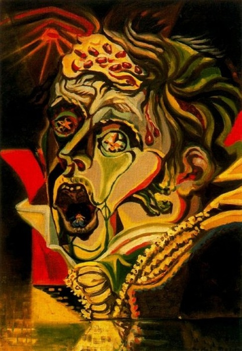 surrealism-love - Portrait of the poet Kleist, 1939, Andre Masson