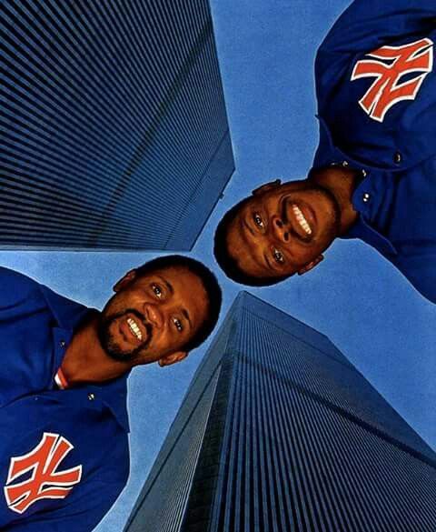 yodaprod - Patrick Ewing posing with World Trade Center background