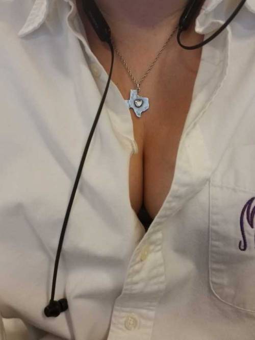 southernhotwifelife - A little work clevage…-her