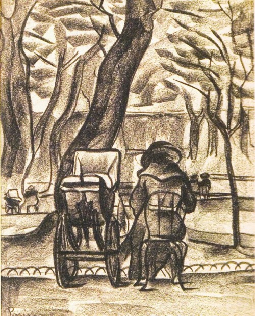 expressionism-art - Paris, 1920, David KakabadzeSize - 18.5x23...