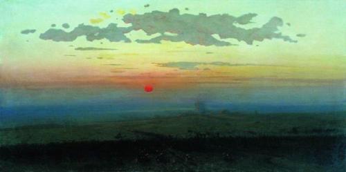 Sunset in the steppes, Arkhip...