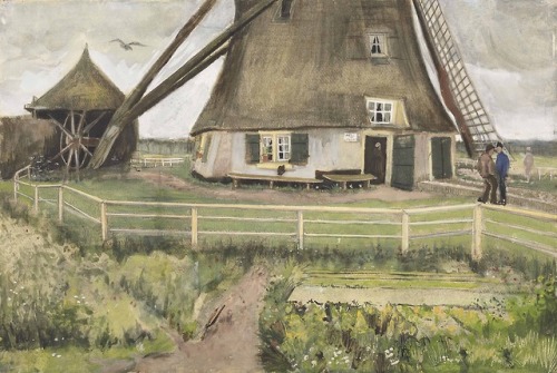Vincent van Gogh - The ‘Laakmolen’ near The Hague, July 1882. 