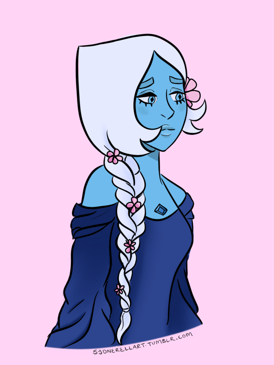 song inspo: “flowers in her hair” by the lumineers lazy late night doodle of blue diamond