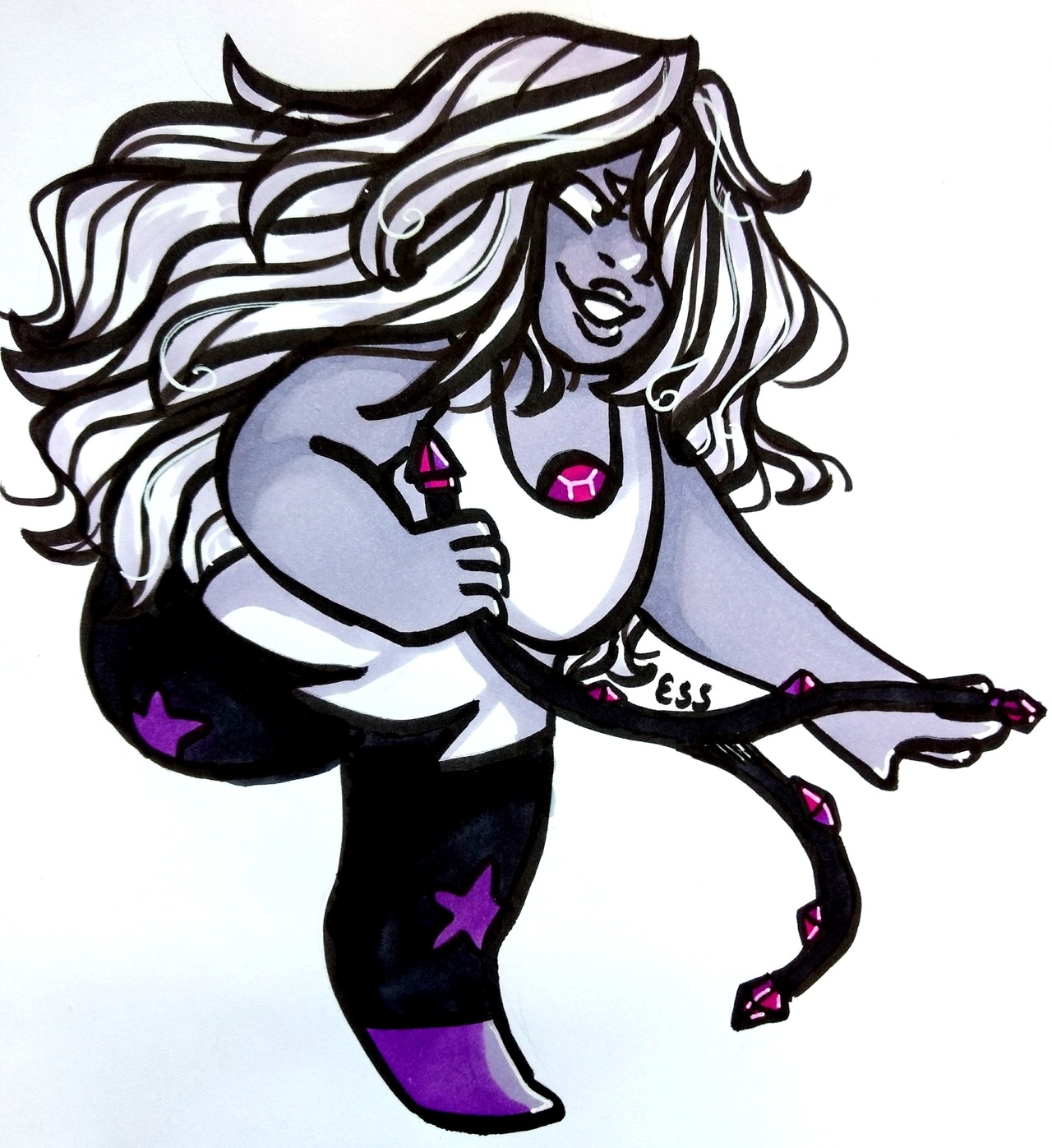 I haven’t drawn amethyst in a while but I like how she turned out