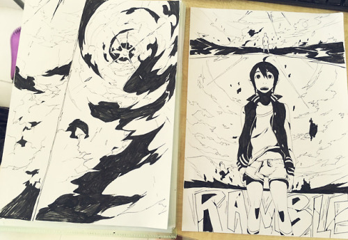 ginkgosan:Test out my comic project’s visual style!...