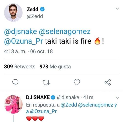 selenagomezecu - Dj Snake Selena Gomez Ozuna taki taki is fire...
