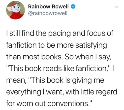 rainbowrowell - fanbows - @rainbowrowell reminding us why she’s...