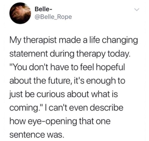 theweefreewomen - [tweet from @Belle_Rope - My therapist made a...