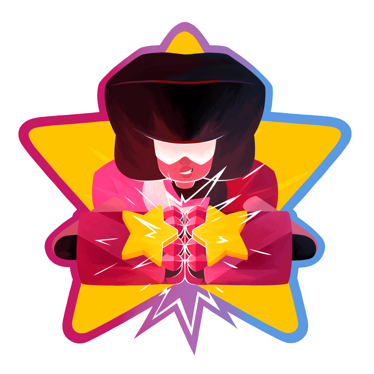 #037 Garnet revisit Whoops. This went from a little touch up to completely redoing the background. Ah well, it looks much better now.