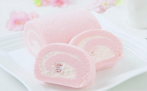 princesskealie:☁ Spring Pink Roll Cake