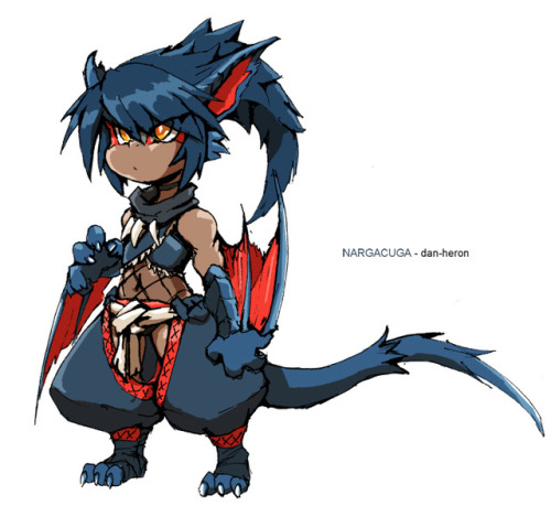 dan-heron - Monster Hunter’s Nargacuga, chibi humanized combo...