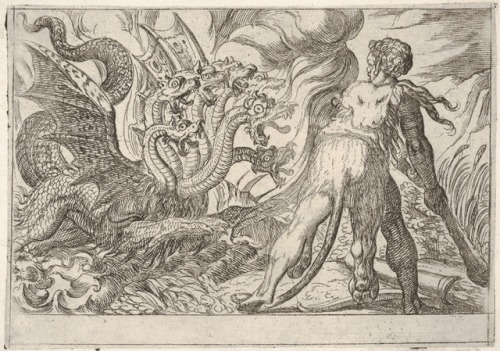met-drawings-prints - Hercules and the Hydra of Lerna - Hercules...