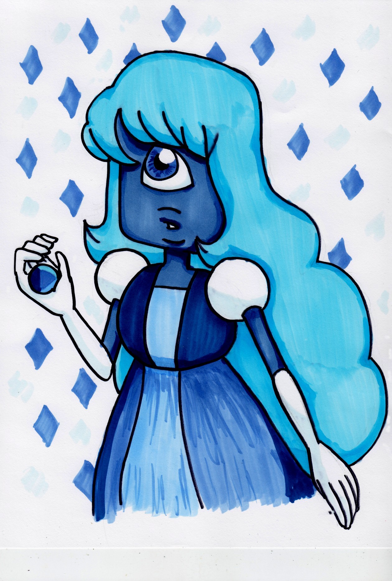 Sapphire …For follower milestones I like to attempt art that is, in some way, a subject I’ve never tried before. I realized I’ve never drawn Sapphire when you can see her eye. I never tried partly...