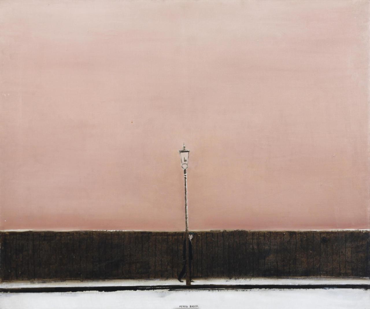 Man and lamppost, Peter Brook. (1927 - 2009)
