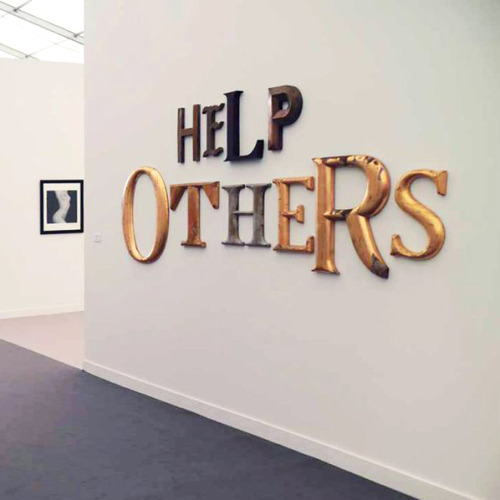 visual-poetry - »help others« by jack pierson (+)[via]