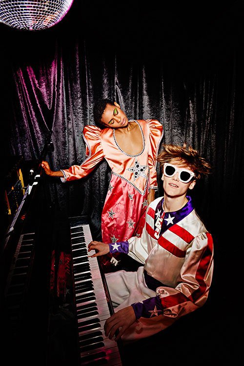 Channel your inner Elton John with the bright colors and...