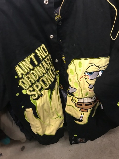 shiftythrifting - Spongebob letter jacket found in downtown...