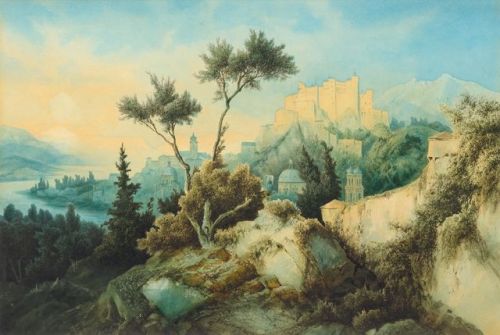 catonhottinroof -  Alexandre Calame (1810 - 1864) A southern...