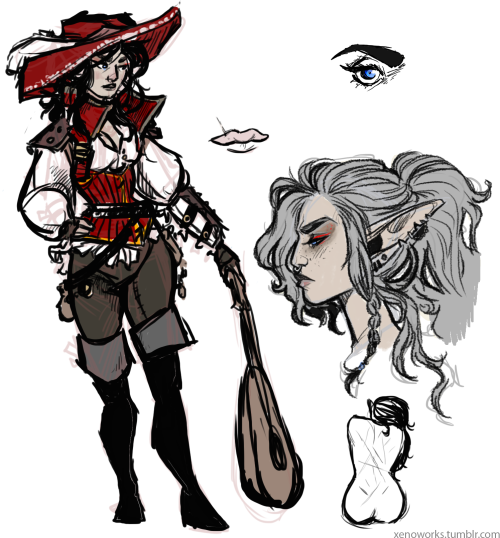 xenoworks - Some concepts for my dnd character, she’s a bard and...