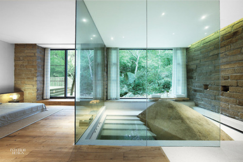 Bathroom with Boulder at the Returning Hut, by FMX Interior...