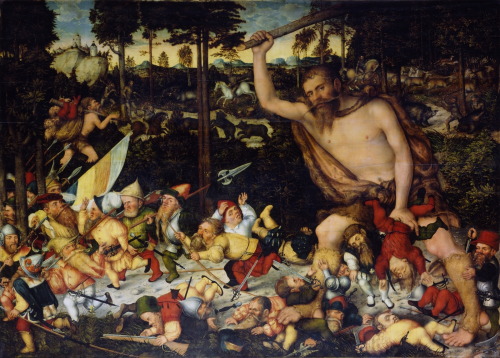 The Awakened Hercules and the Pygmies, 1551