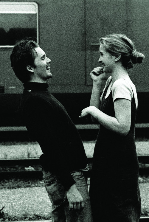 lottereinigerforever - Ethan Hawke & Julie Delpy on the set of...