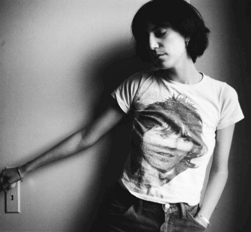 soundsof71:Patti Smith wearing a Keith Richards t-shirt, “The...