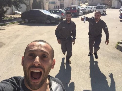 from-palestine:A selfie while the Israeli military running...