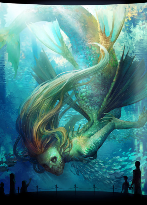 massiveskyandseacreatures - /o/-\o\ Mermaid Aquarium by Kyoung...