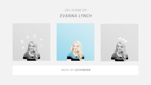 leejordan - 25+ Evanna Lynch Icons [for @potterevans ]please...