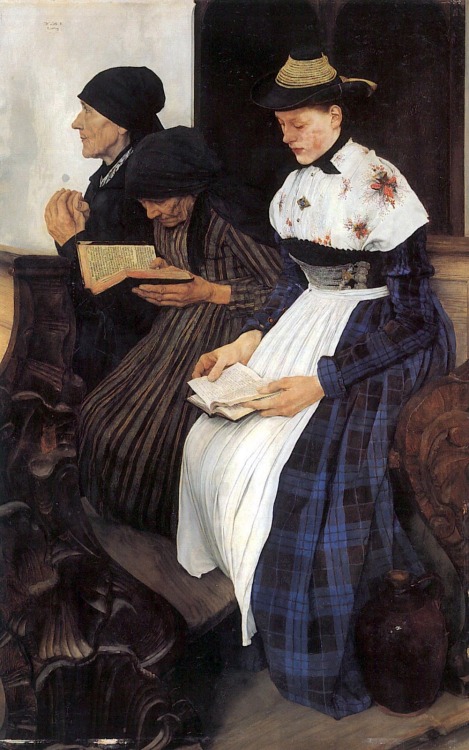 catonhottinroof -  Wilhelm LeiblThree Women in Church, 1882