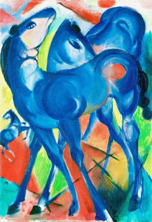 art-nimals - Franz Marc, The Blue Foals, 1913, Kunsthalle, Emden,...