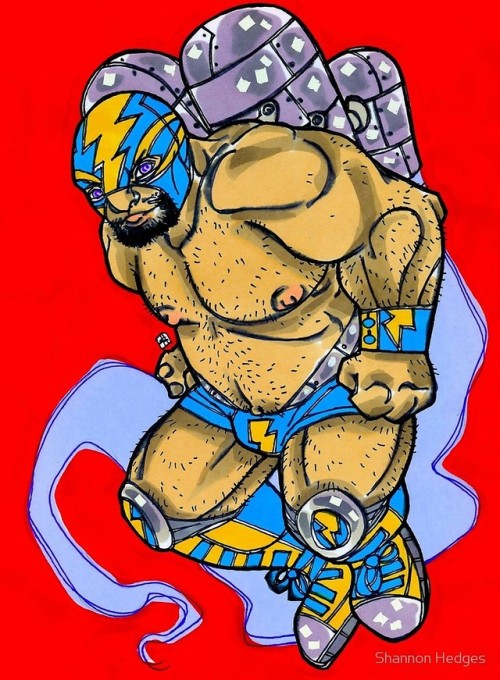 Rocket Luchador!! Art Prints, Apparel and More Available:...