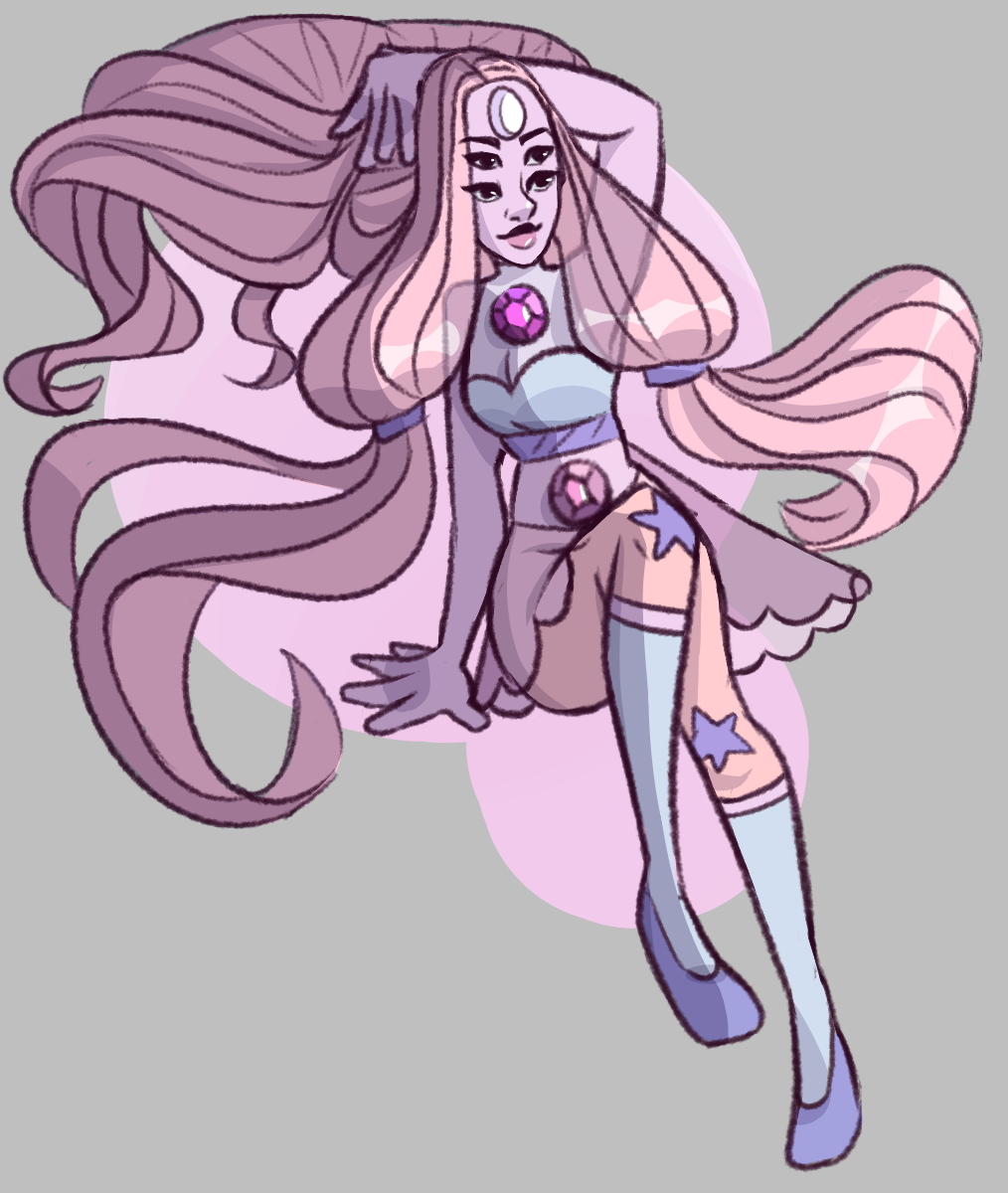 A fusion of Rose Quartz, Amethyst, and Pearl nameless~~~~~~~~~