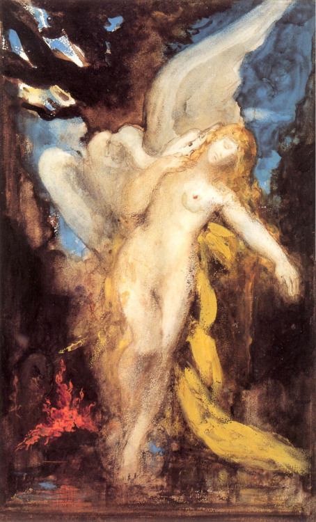 drakontomalloi - Gustave Moreau - Study for Leda and the Swan....