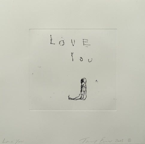 arterialtrees - Tracey Emin, Love you, Made of Polymer gravure