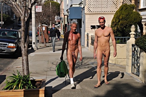 naturistes - Lloyd and Rusty on Collingwood Street, San Francisco
