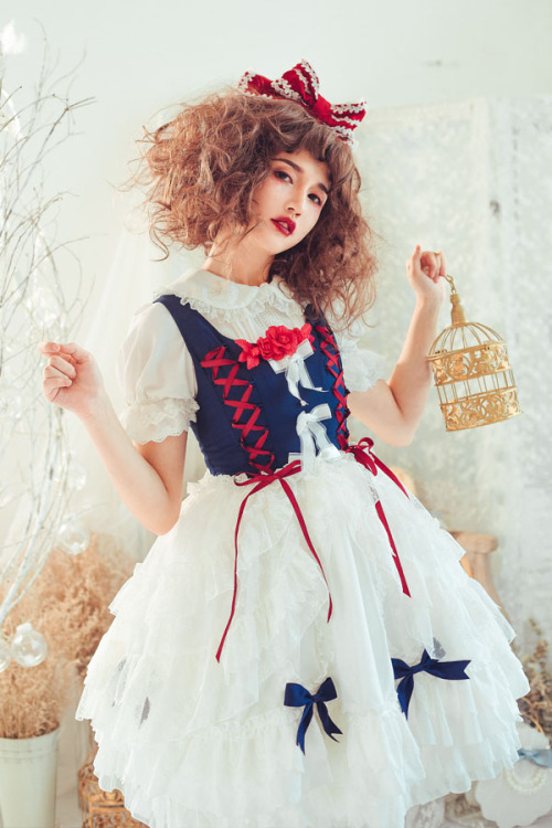 lolita-wardrobe - Super Beautiful【Snow White】 Jumper Dress...
