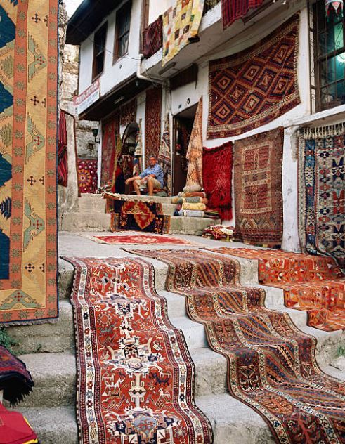 tanyushenka - Carpet shops, Old Quarter, Kaleici.Turkey,...