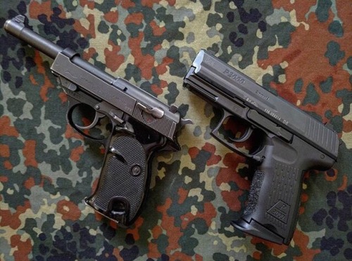 Old school vs new school walther P-38 and Heckler & Koch...
