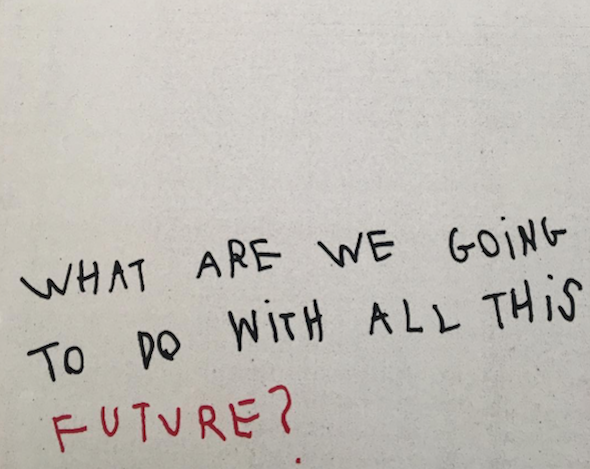 crfashionbook:
“‘What are we going to do with all this future?’ was the message on Gucci’s Fall 2017 record invite
”