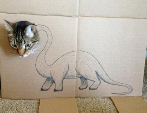 ridgewayearl - notmehstuff - Cardboard cat dinosaurs…...