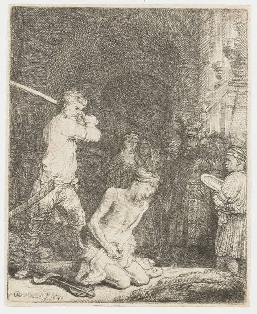 artist-rembrandt - The beheading of John the Baptist, 1640,...