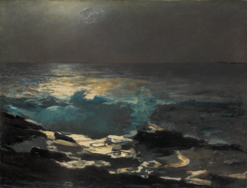 spoutziki-art - Winslow Homer -Moonlight, Wood Island Light,...