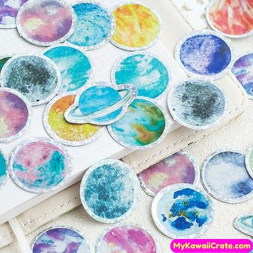 littlealienproducts - Holographic Planet Stickers...