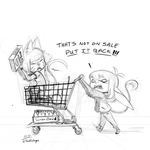 tealfuleyes - Daily Imps 24 - Grocery Shopping is serious...