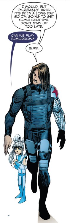 staarknaked:Bucky joins the ranks of Cable and Wolverine as a...