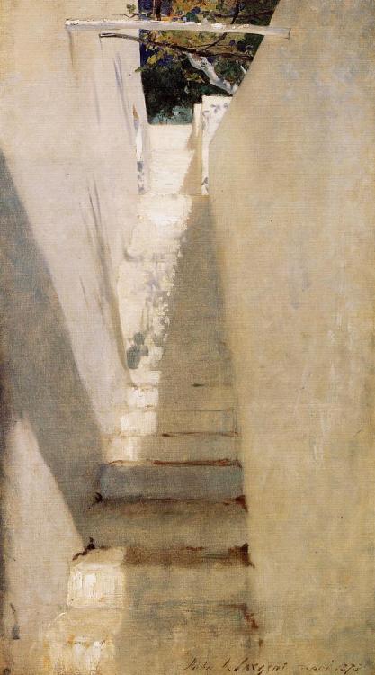 artist-sargent - Staircase in Capri, 1878, John Singer...
